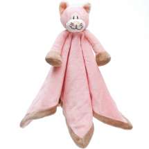 En mjuk och tröstande filt med ett mysig leksakskatt för de allra minsta.